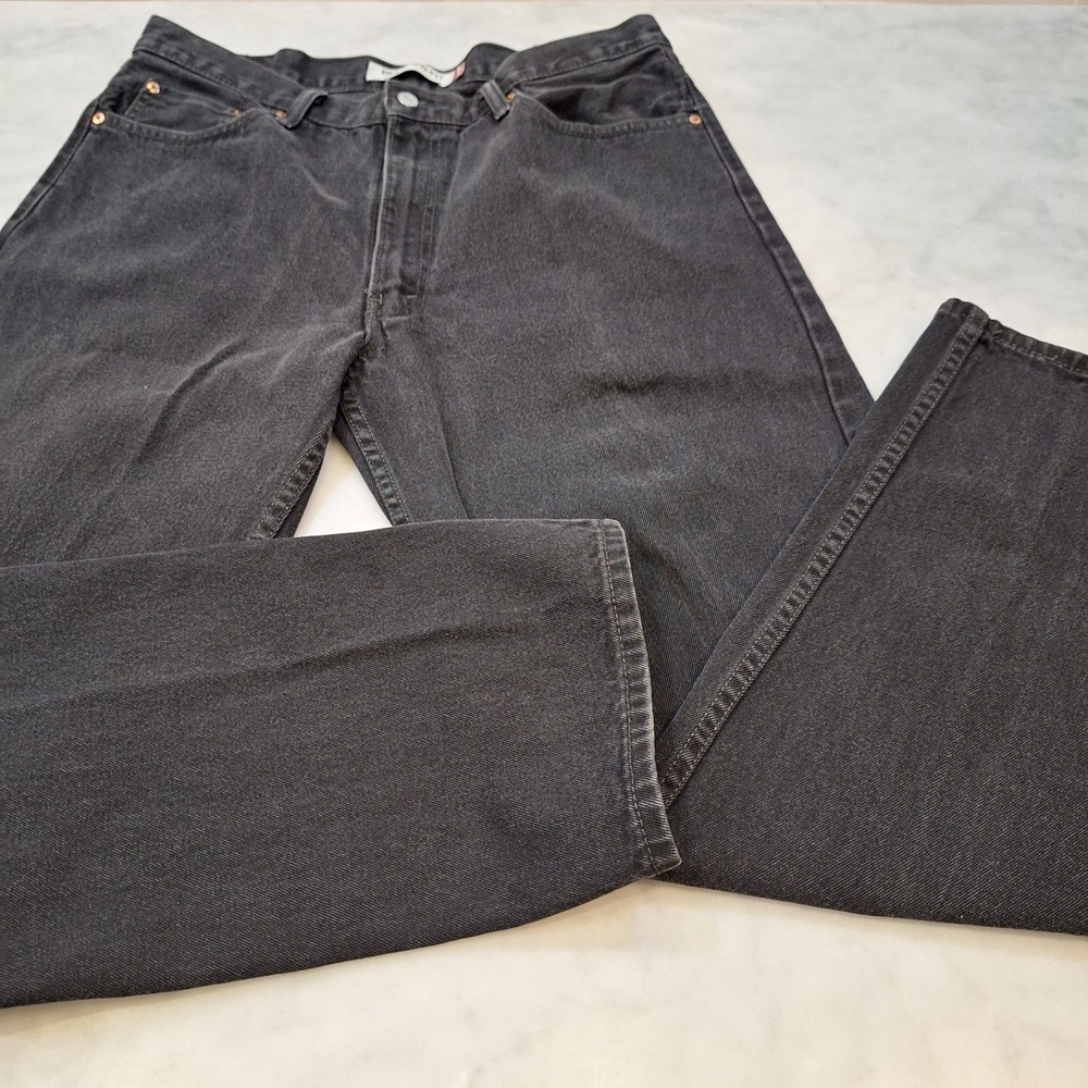 Levi's 550 Relaxed Fit Jeans Mens 38x34 Black Denim Faded Tapered Leg Pants